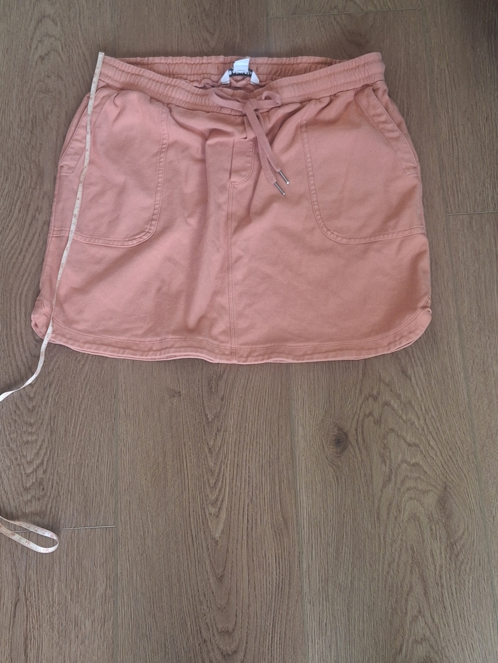 Athleta Peach Drawstring Mini Skirt with Front Pockets